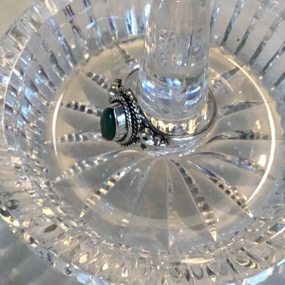 NWOT. Sterling Silver Green Onyx Rings S 8  mm - Picture 9 of 13